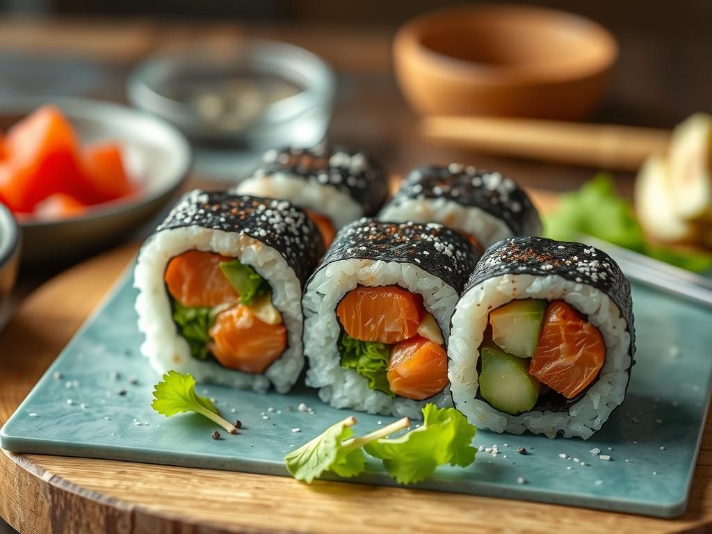 Smoked Salmon Sushi Rolls